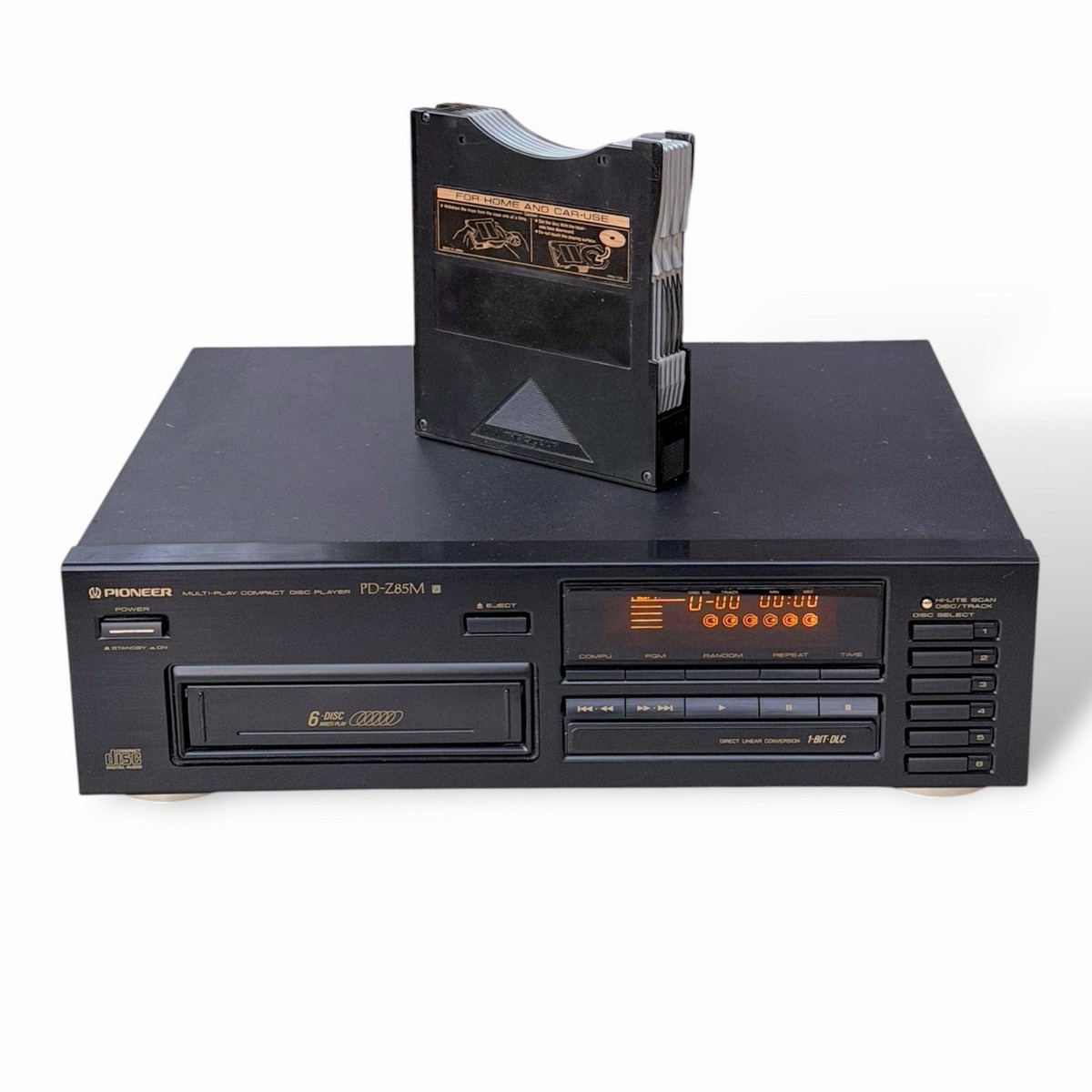 Pioneer PD-Z85M 6 CD Player Multi Changer w/ Cartridge Tested