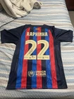 FC Barcelona Raphinha Signed Jersey Beckett Authenticated Soccer Original