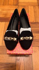 Tory Burch ASHER SMOKING SLIPPER Black sz 7
