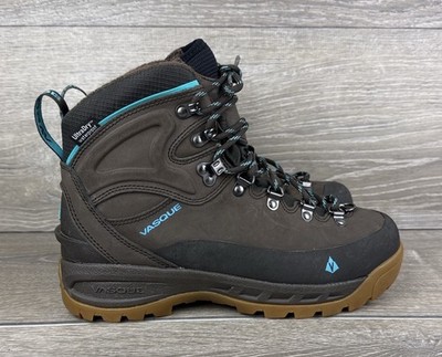 Vasque Snowblime Waterproof 200g Insulated Women's Sz 8M Brown Leather Teal Boot