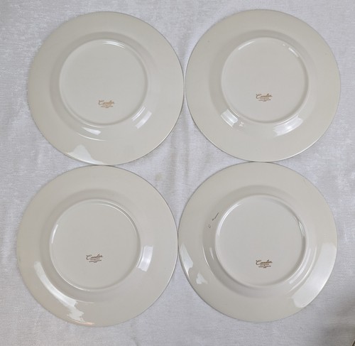 Juego de 4 platos de cena Homer Laughlin Cavalier Eggshell Romance 10" turquesa - Imagen 2 de 6