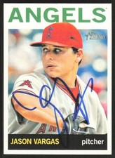 2013 Topps Heritage Jason Vargas Auto Los Angeles Angels #228 Card Signed