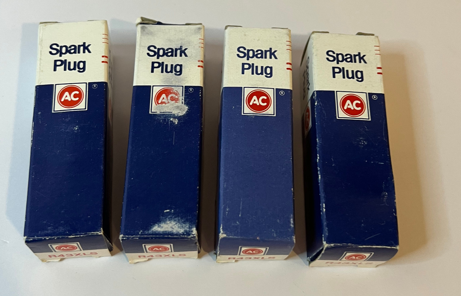 Spark plugs, new, 4, R43XLS, AC Delco