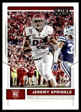 2017 Score Rookie Jeremy Sprinkle Rookie Arkansas Razorbacks #415