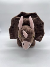 Kohls Cares Triceratops Dinosaur Dino Brown Plush Toy 14" long