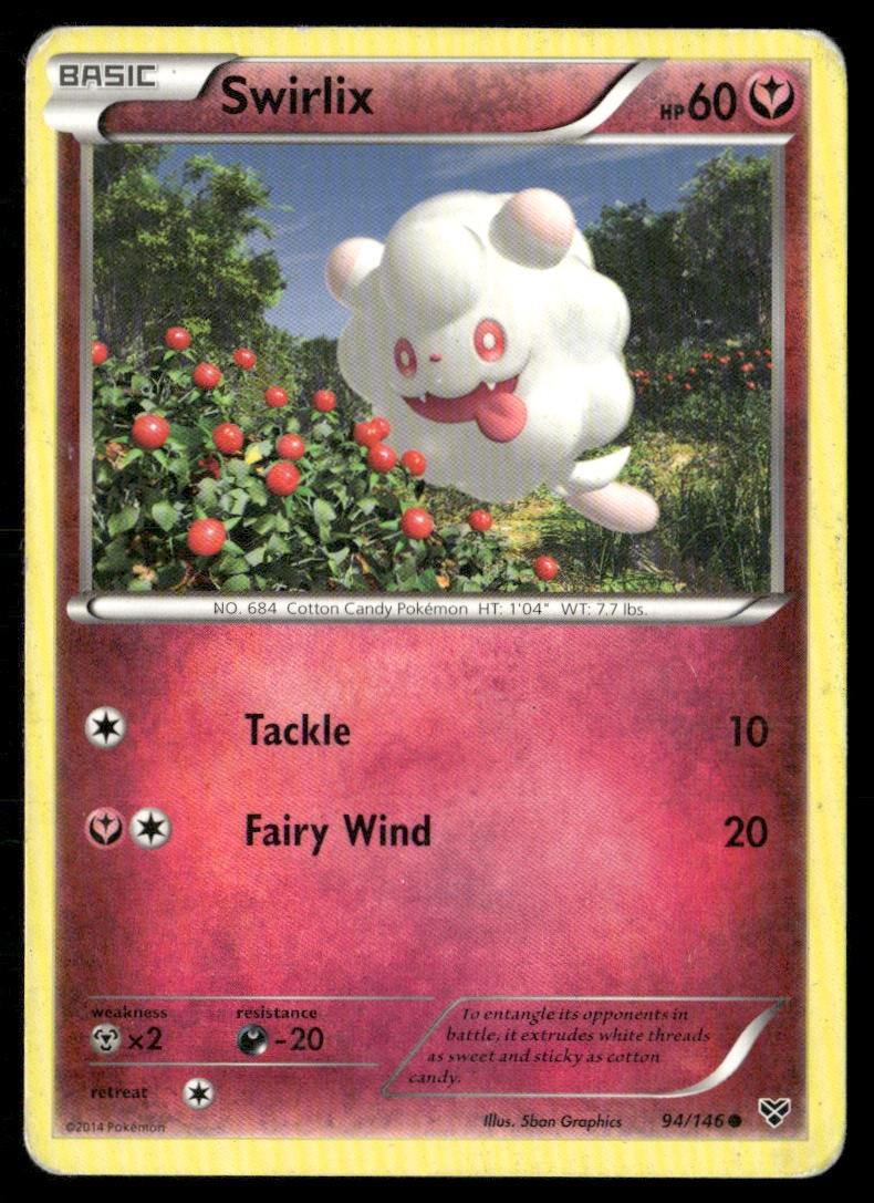 Swirlix XY 94/146 Common Pokemon Heavily Played