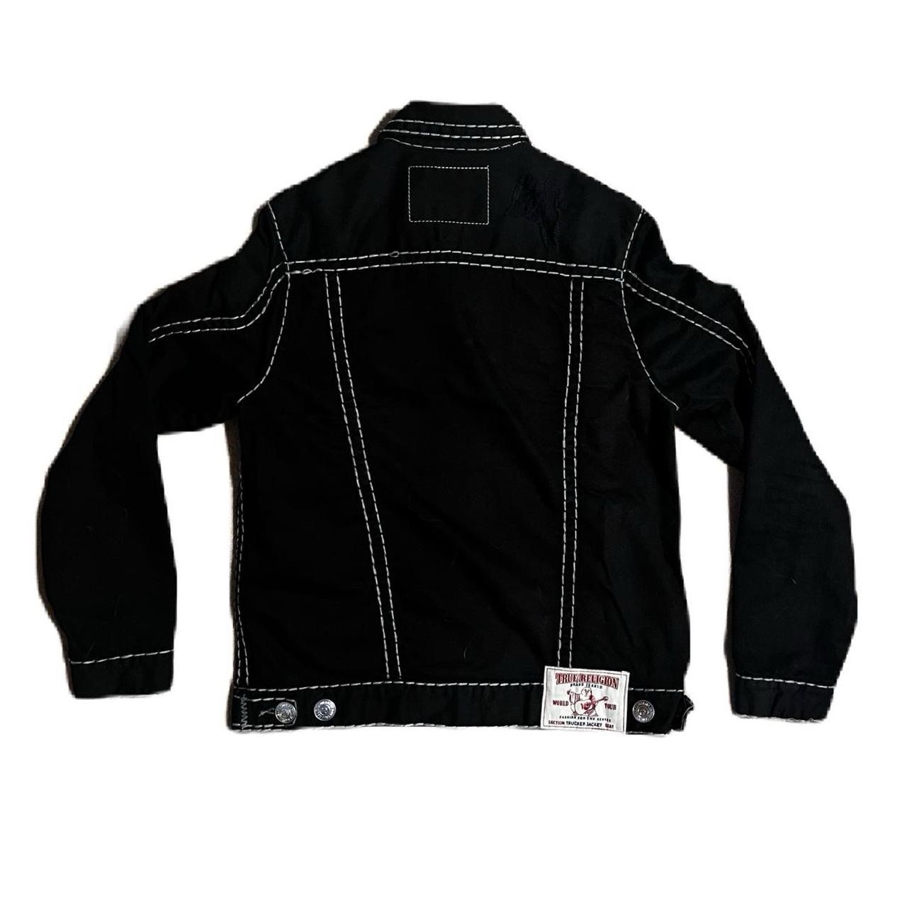 True Religion Black Super T Trucker Jacket Size Medium Seen On Sematary On Rb1 thumbnail 2