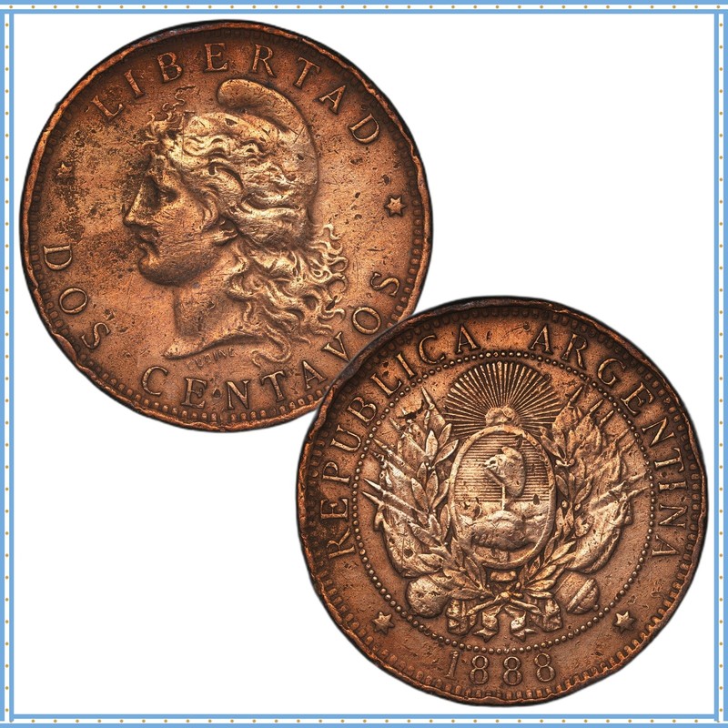 Argentina - 2 Centavos - 1888 - KM#33