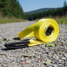 10,000 lbs Tow Strap with Reinforced Loops - 2in x 30ft Durable Recovery Rope