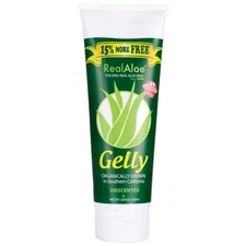 Real Aloe Organically Organic Grown Aloe Vera Gelly 200mL Unscented 6.8 Ounces