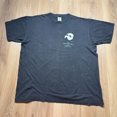 Vintage Phantom Of The Opera Black 1986 XL Dewynters T-Shirt Rare Single Stitch