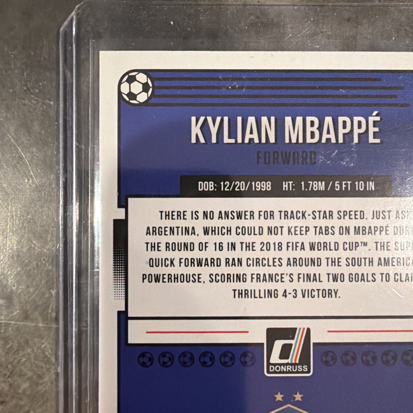 2018-19 Panini Donruss Kylian Mbappe #132 Rookie RC view 7