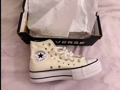 Converse Chuck Taylor All Star Lift Platform High Top Star Canvas A13522F cream