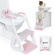 2-IN-1 Potty Training Toilet Seat with Step Stool for Toddler,Stability Training
