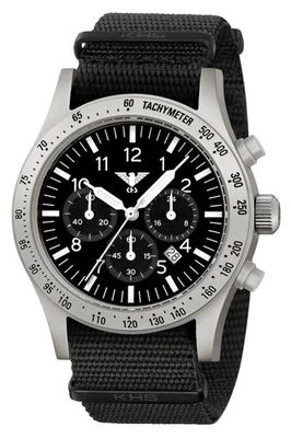 KHS Herrenuhr Platoon Solar Chronograph Stahl Natoband Chrono PLASSC.NB - Bild 1 von 4