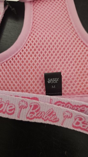 Sassy Woof Dog Adjustable Harness - Barbie™ Malibu- M, Breathable Mesh, No Pull - Picture 4 of 4