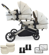 My Babiie MB33IV Tandem Pushchair - Ivory (GRADE B)