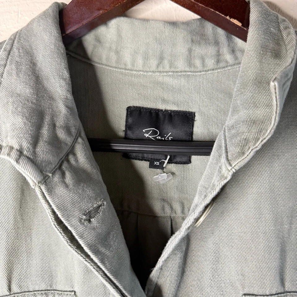 Chaqueta Militar RAILS Elliot Sage Bordada Talla XS Foto 3 de 4
