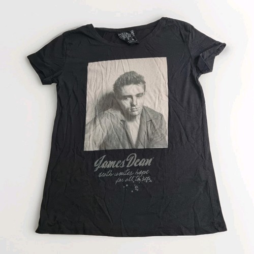 PULL & BEAR Womens James Dean Graphic T-Shirt Top Tee Size S Cotton Modal EUC