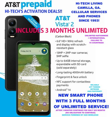 SMARTPHONE INCLUDES   3 MONTHS SERVICE    UNLIMITED + INTERNATIONAL CALLING