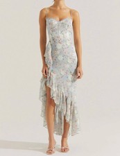 Astr Brisbane Dress Light Blue Floral