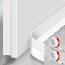 Draft Excluder for Doors, 2 Pack Draught Tape, Self-Adhesive White 