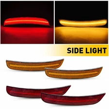 Clear LED Front Rear Side Marker Light Set For 2015-2023 Chrysler 300