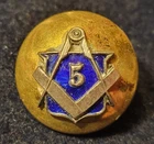 CIVIL WAR PERIOD MASONIC BUTTON OF AN INTERESTING DESIGN