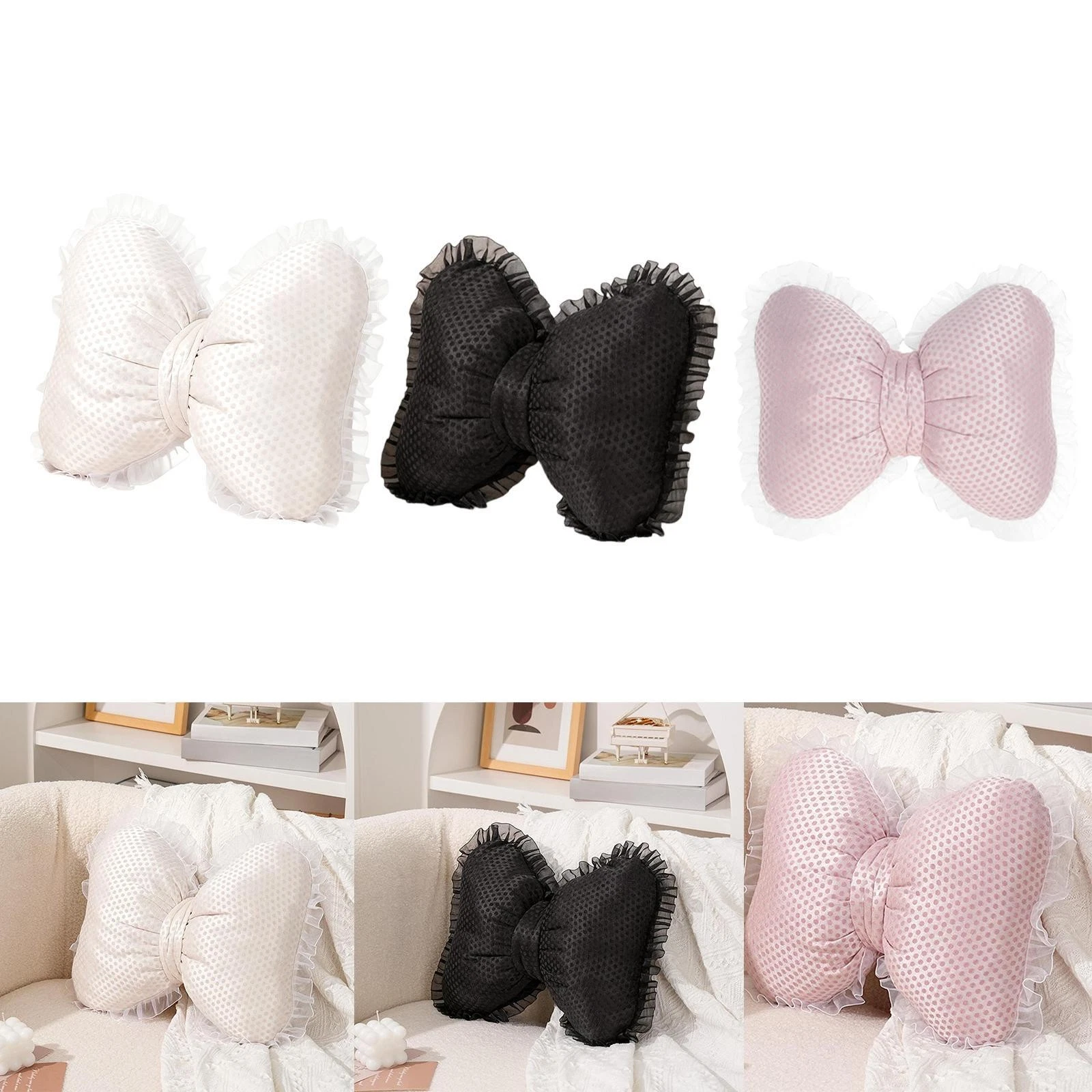 Bowknot Shaped Pillow, Bedside Cushion, Birthday Gift Breathable Soft Sofa