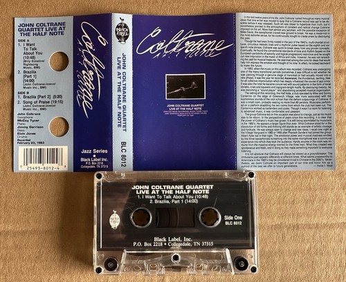 JOHN COLTRANE QUARTET Live At The Half Note CASSETTE TAPE Album JAZZ BOP lp Cd - Picture 2 of 4