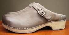 Dansko Berry Convertible Slingback Clogs Mushroom Burnished Nubuck Size 41 10.5