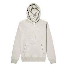 Size Medium - Nike Solo Swoosh Heavyweight Fleece Hoodie Light Bone CV0552-072