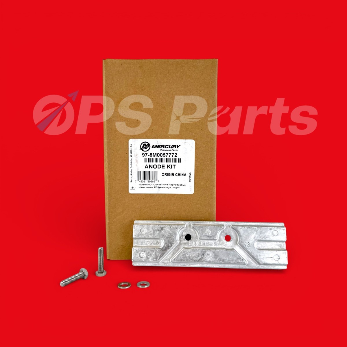 「岐阜」MARIN ロンバード　パーツ新品 New/ OEM Mercury / Mariner 150 HP Power Trim Anode Assembly - Part