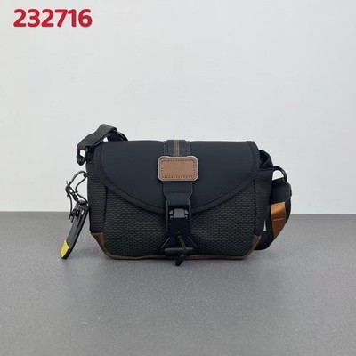 Tumi Compass 232716 Black Brown Crossbody Bag - Travel Messenger Bag NEW