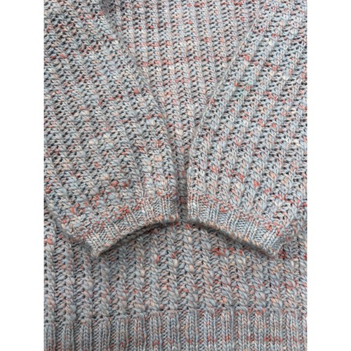 Marine Layer Sweater Cardigan Ontario Chunky Knit Long Pockets Blue Pink Small - Picture 3 of 8