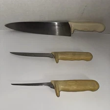 Dexter Russell Sani-Safe Knife Lot 3pc USA Chef 10” S145-10 Boning Fillet NSF