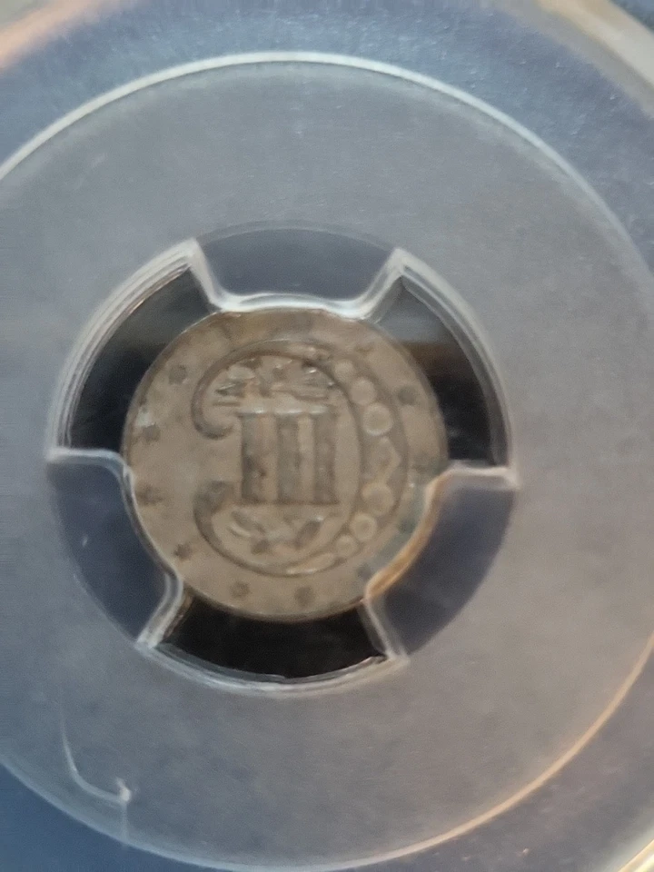 1856 3 cent silver, PCGS AU55 - Image 4 of 4