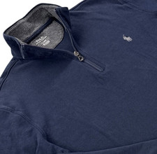 Polo Ralph Lauren Quarter Zip Sweater Men's Medium Navy Blue PRL Pony
