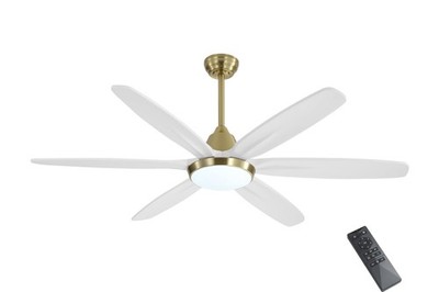 ELEHINSER 60'' Ceiling Fans with Lights - Solid Wood Modern Ceiling Fan with R...