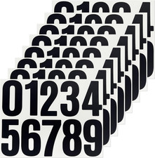 80 Numbers 0-9,4-Inch Large Self-Adhesive Vinyl Number Sticker for Black