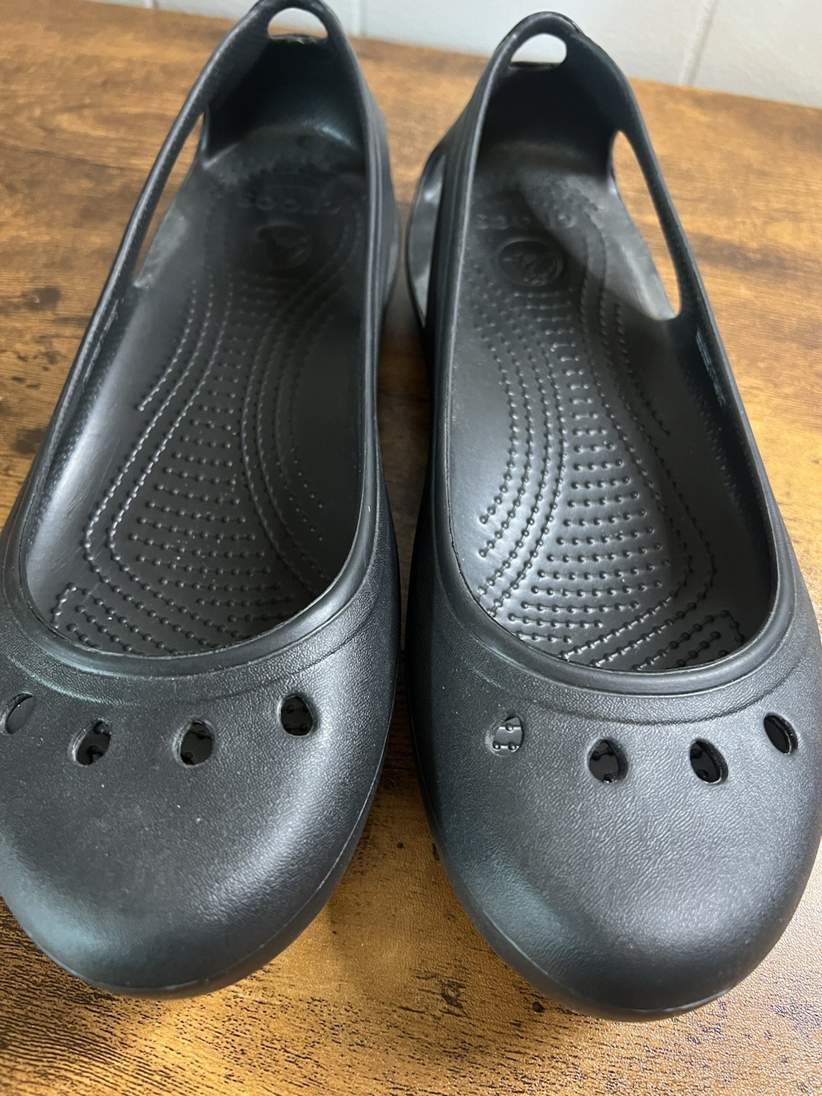 Crocs Kadee Ballet Flats Mary Jane Women’s 10 Closed Toe Slingback Black Shoes