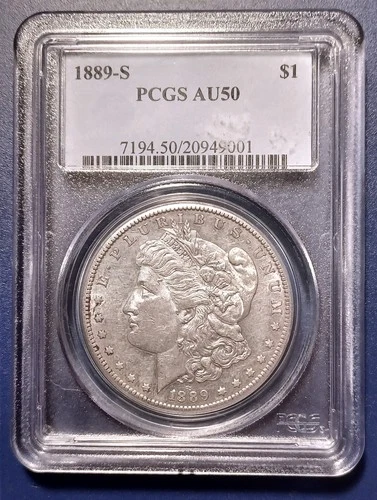 1889-S PCGS AU50 Morgan Dollar