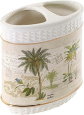 Avanti Linens - Toothbrush Holder, Ceramic Bathroom Accessories, Tropical Inspir