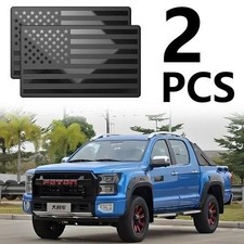 2pcs Black Usa Flag Sticker American Car Truck Decal Emblem Us Stock 2pcs Black Usa Flag Sticker American Car Truck Decal Emblem Us Stock