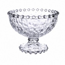 Dessertbecher mit Perlenrand stabil Eisbecher mit Fu&szlig; langlebig