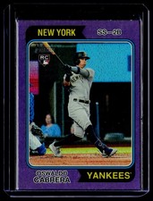 2023 Topps Heritage #135 Oswaldo Cabrera Chrome Purple Refractor BS81