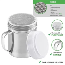 Metal Shaker With Lid And Handle Cinnamon Shaker Flour Sifter Metal Shakers Fin
