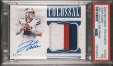 2019 National Treasures Josh Allen 2018 Rookie Game USED Patch  Auto PSA 7 # /25