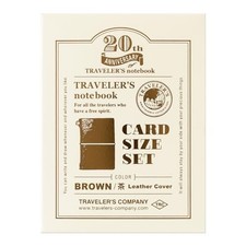 TRAVELERS Notebook Limited Card Size 20th Anniversary Set Brown NEW Japan FS
