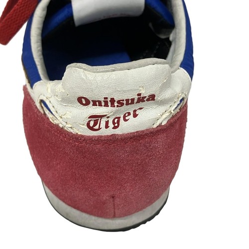 Auténticas zapatillas para mujer Asics Onitsuka Tiger - rojo azul blanco nailon gamuza cuero - Imagen 13 de 13